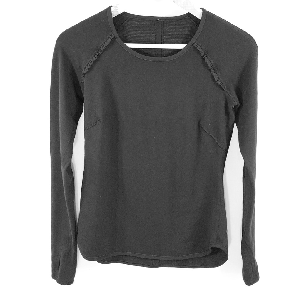 Lululemon Runder Under Long Sleeve Top Ruffles